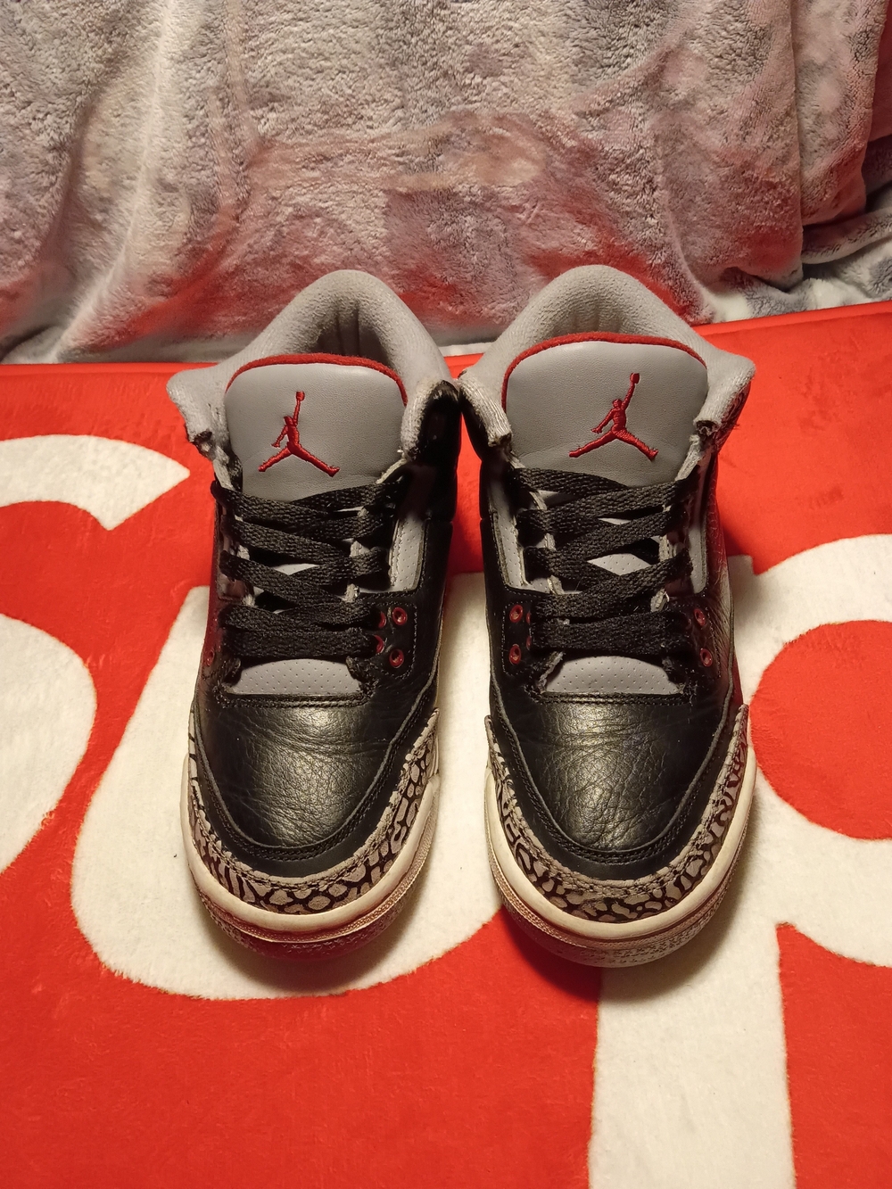 Air Jordan 3 Retro GS Black Cement 2011 (398614-010) Size 5.5Y / 7W - No Box -